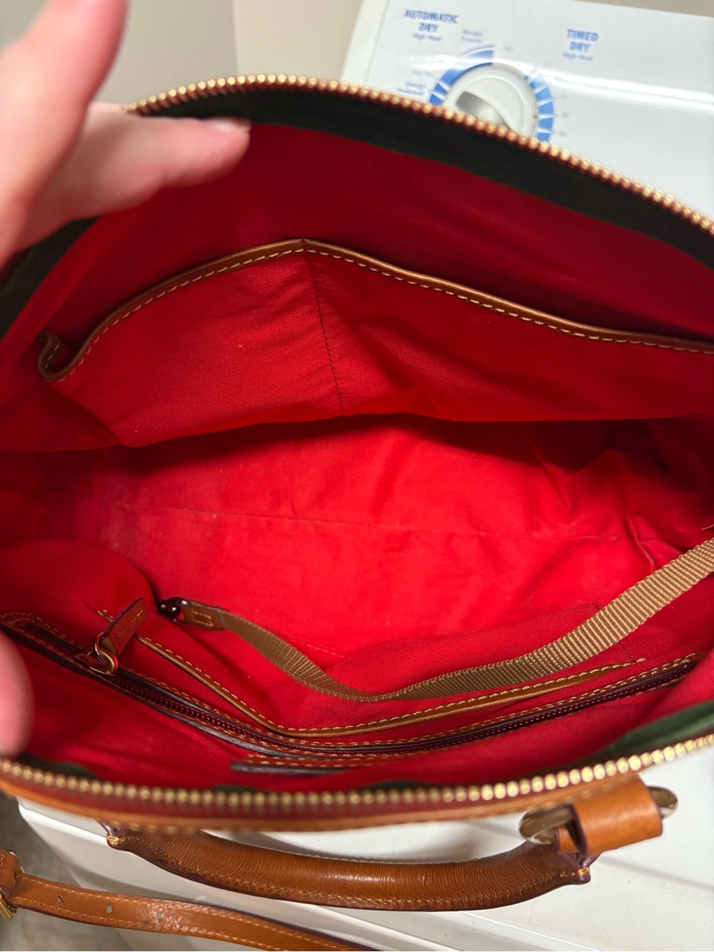 Dooney & Bourke Leather Satchel in Cognac Brown - Picture 6 of 12